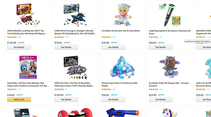 LEGO snaps up mutliple slots on Amazon's controversial Christmas toy list