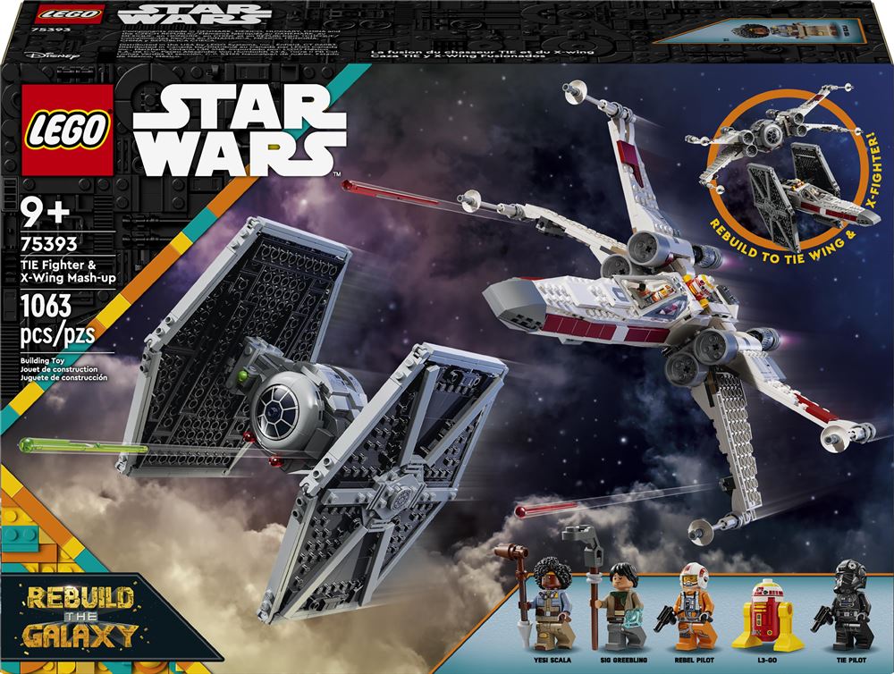 LEGO Star Wars Rebuild the Galaxy 75393 TIE Fighter et X Wing a combiner