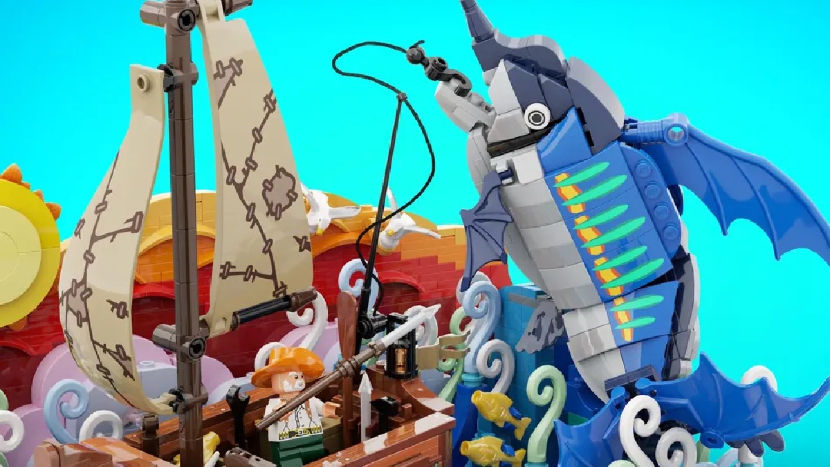 Stunning book sculpture fishes for support on LEGO Ideas
