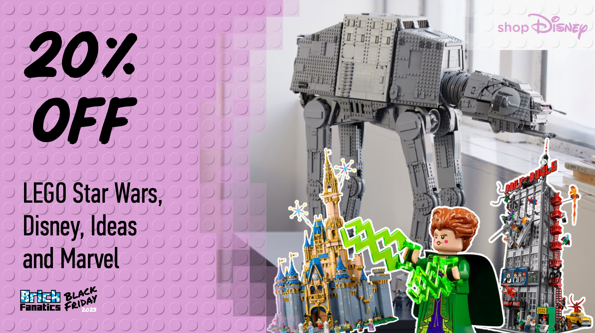 LEGO Black Friday sale on UCS AT-AT, Daily Bugle, Disney Castle and more