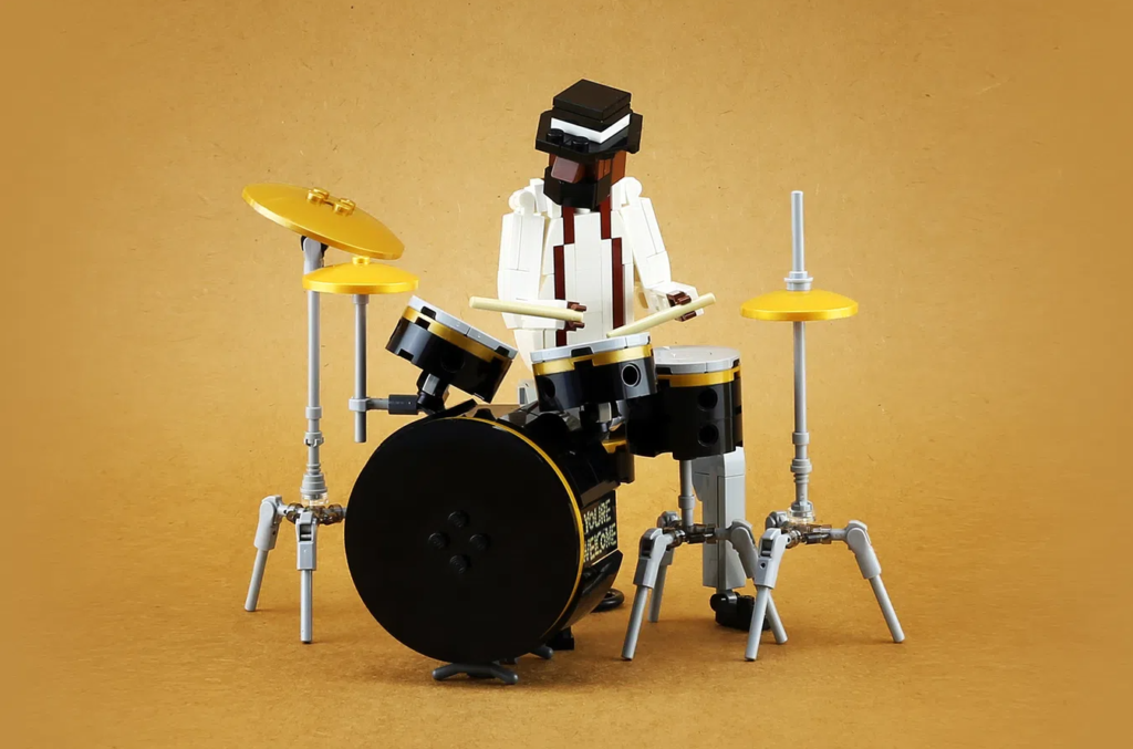 LEGO Ideas jazz quartet drumkit