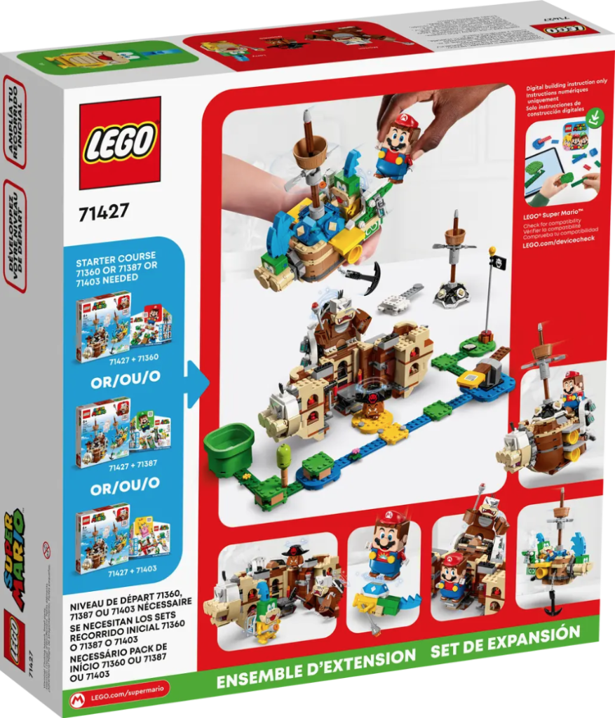 LEGO Super Mario 71427 Larrys and Mortons Airships Expansion Set box back 877x1024