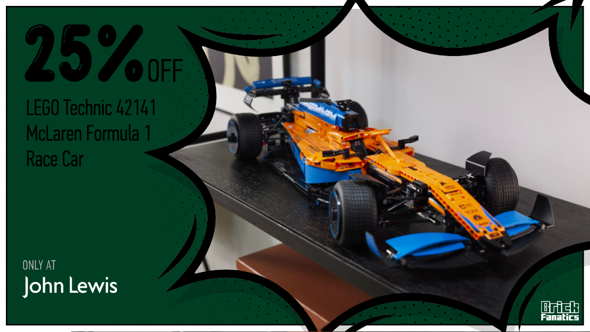 LEGO Technic 42141 McLaren Formula 1 Race Car back in stock at John Lewis