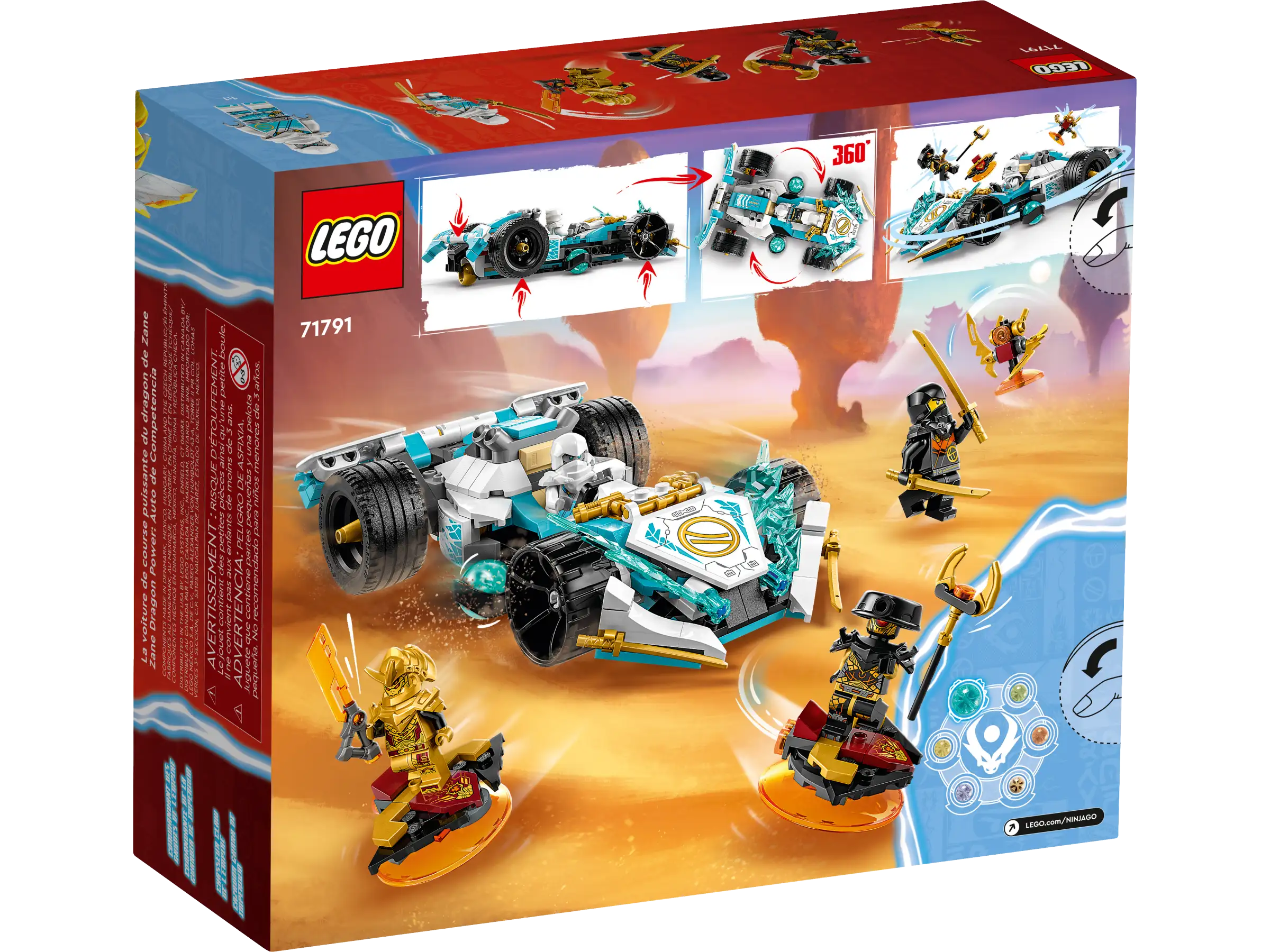 LEGO NINJAGO 71791 Zanes Dragon Power Spinjitzu Race Car 7