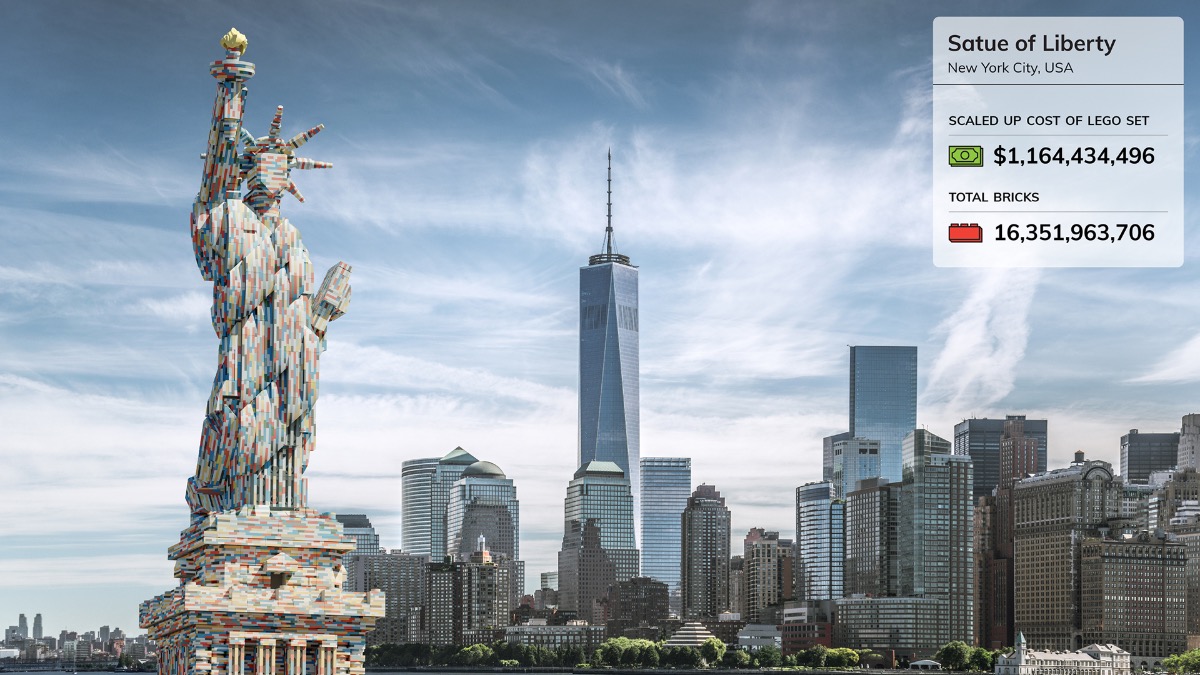 Here’s how much it would cost to build life-size LEGO versions of world landmarks