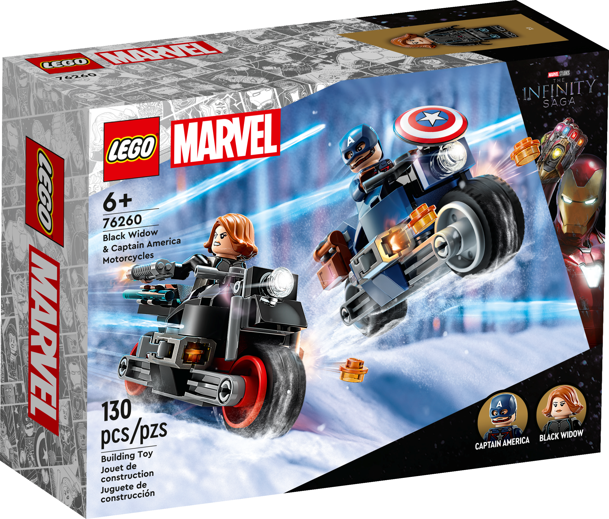 76260 captain america and black widow motorcycles 2