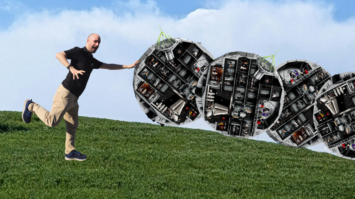 Get us to 1 million subs and we’ll roll five LEGO Death Stars down a hill