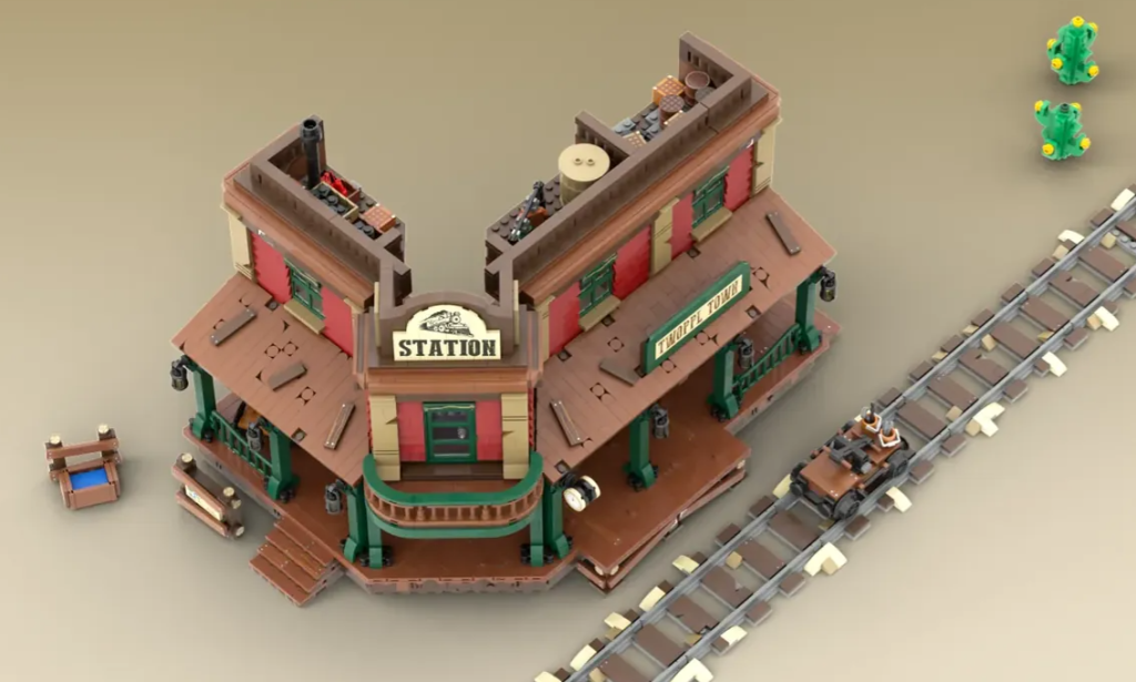 LEGO Ideas western train station 1 1024x615