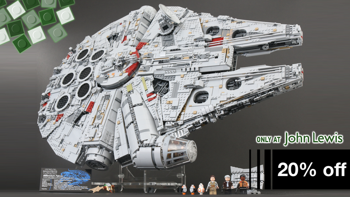 LEGO Star Wars 75192 Millennium Falcon in stock with 20% off at John Lewis
