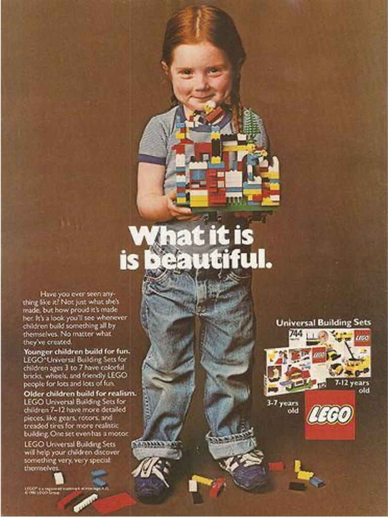LEGO What it is is beautiful original ad
