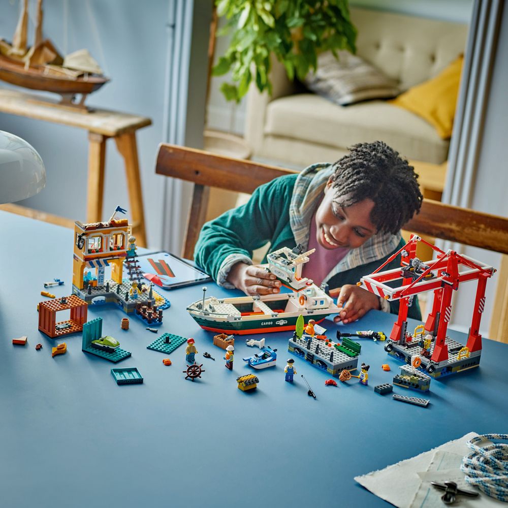 LEGO City 60422 Seaside Harbour with Cargo Ship 1