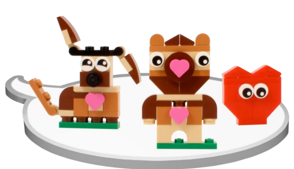 LEGO Build and Celebrate Valentines Day model