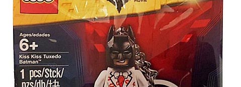 The LEGO Batman Movie Kiss Kiss Tuxedo keychain