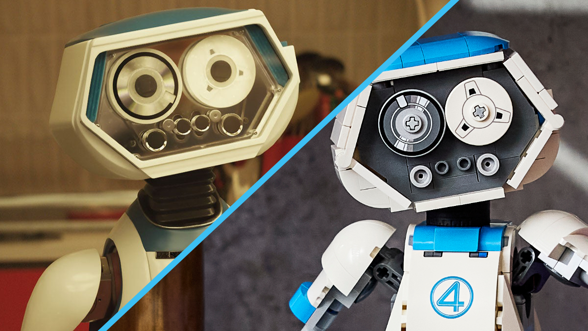 Comparing LEGO Marvel Fantastic Four H.E.R.B.I.E. to its robotic replica