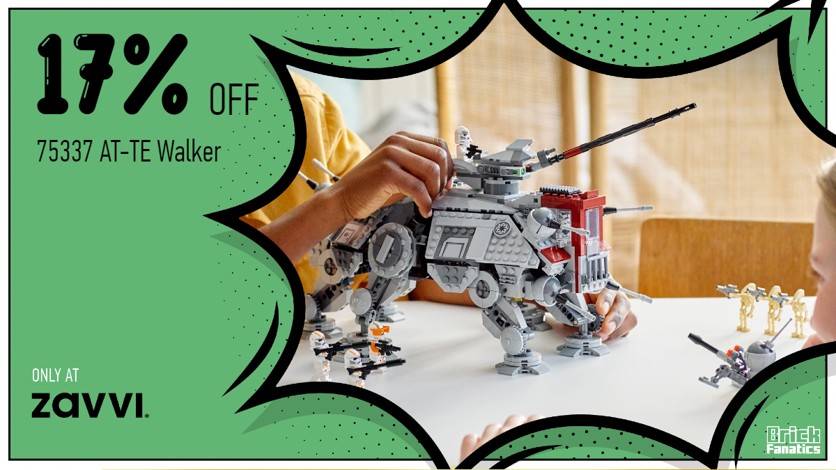 Save big on LEGO Star Wars 75337 AT-TE Walker with latest Zavvi deals