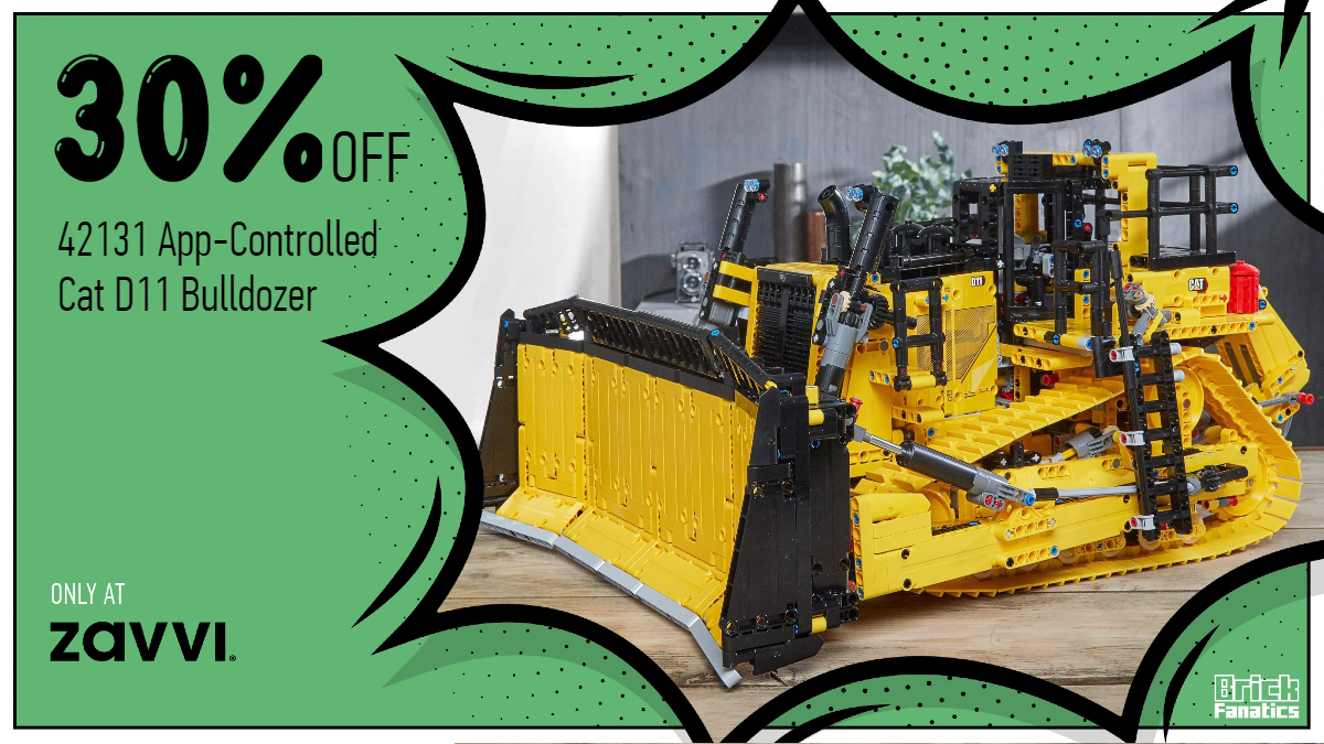 £130 off LEGO Technic 42131 App-Controlled Cat D11 Bulldozer at Zavvi