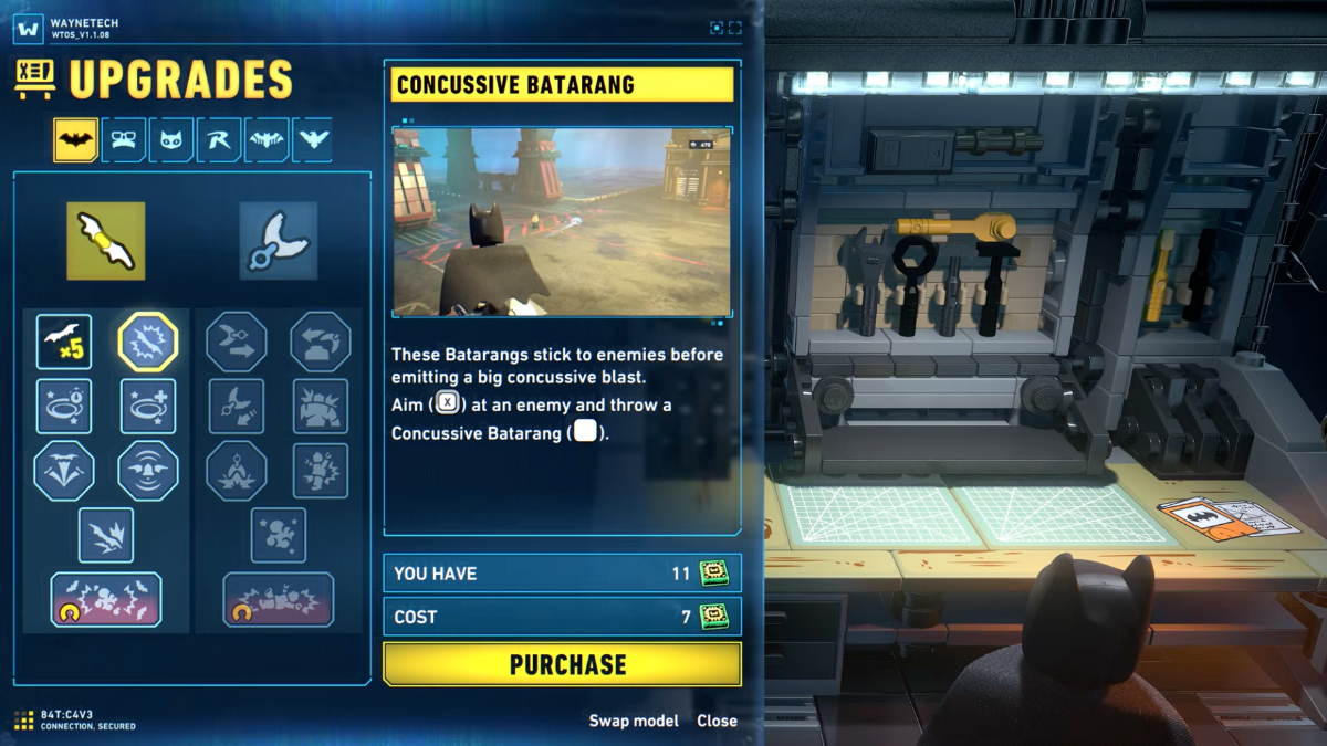 How LEGO Batman: Legacy of the Dark Knight’s upgrade system works