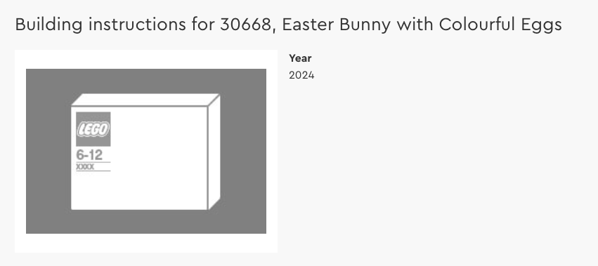 LEGO Creator 30668 Easter Bunny with Colorful Eggs