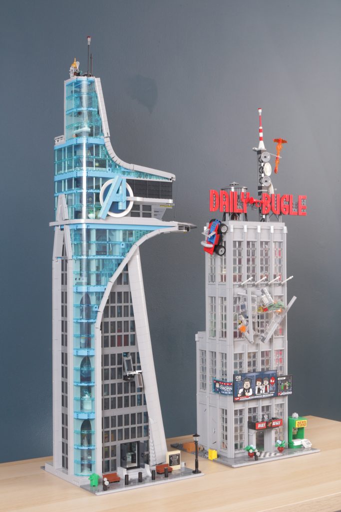 LEGO Marvel 76269 Avengers Tower review andn 76178 Daily Bugle comparison 98 683x1024
