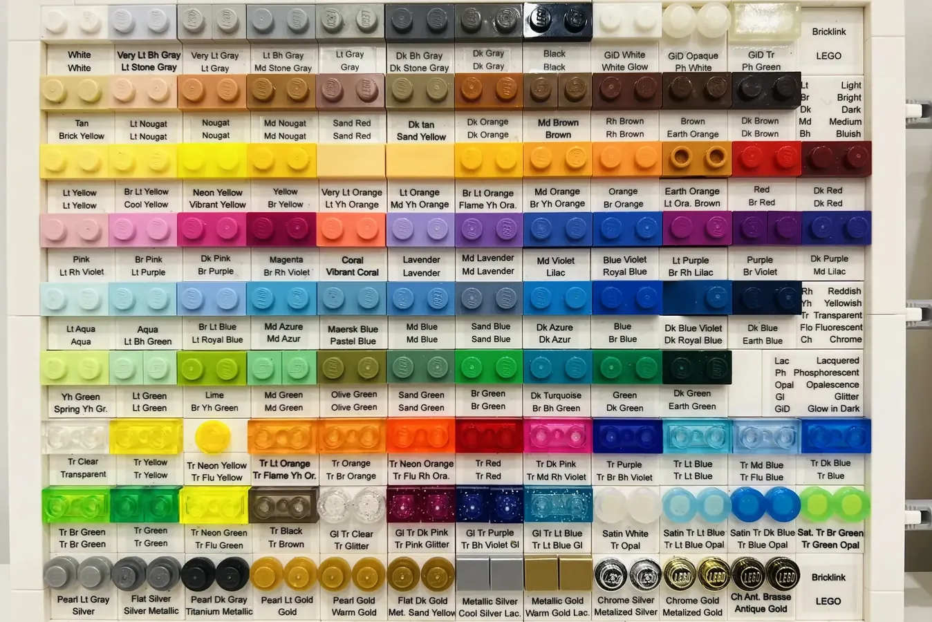 Bricklink Lego Color Table 4