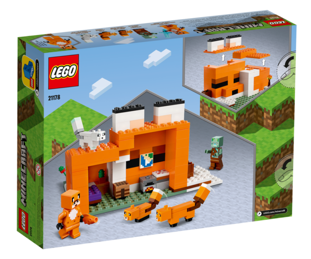 LEGO Minecraft 21178 The Fox Lodge box back 1024x854