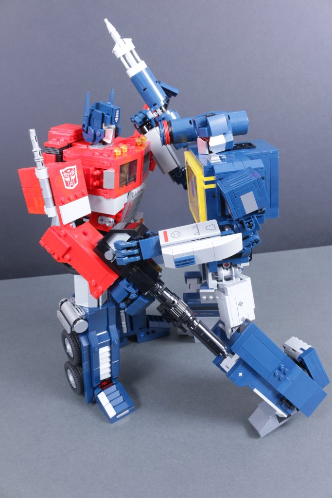 LEGO Icons Transformers 10358 Soundwave 10302 Optimus Prime comparison 6 683x1024