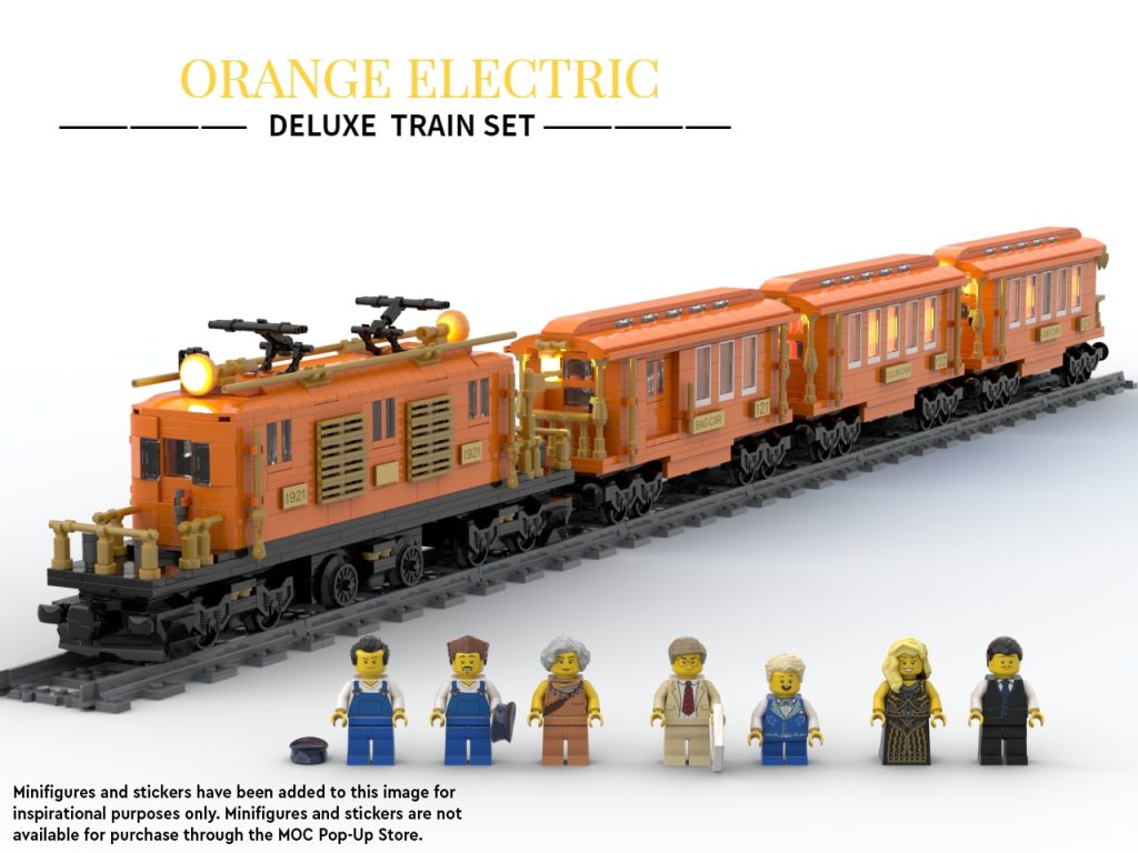 orange electric deluxe train set lego bricklink moc popup store 1024x768