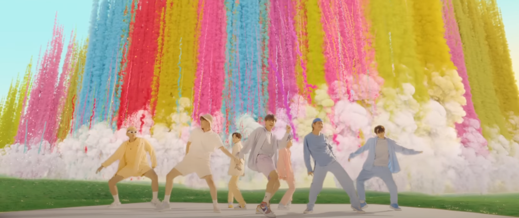 LEGO BTS Dynamite rainbow music video 1024x431
