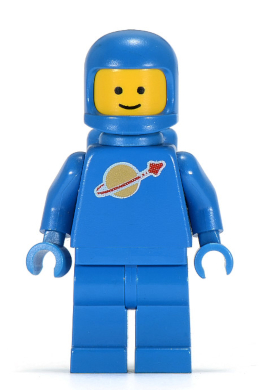 blue classic space astronaut lego